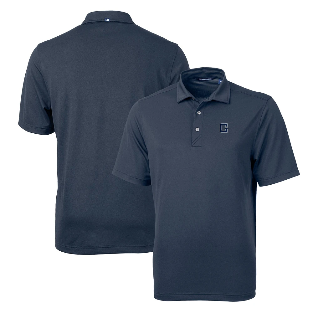 Men's Cutter & Buck Navy Georgetown Hoyas Team Logo Virtue Eco Pique Recycled Polo