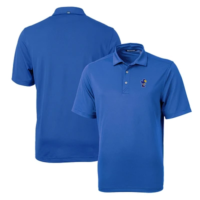 Men's Cutter & Buck Kansas Jayhawks Team Logo Virtue Eco Pique Recycled Polo