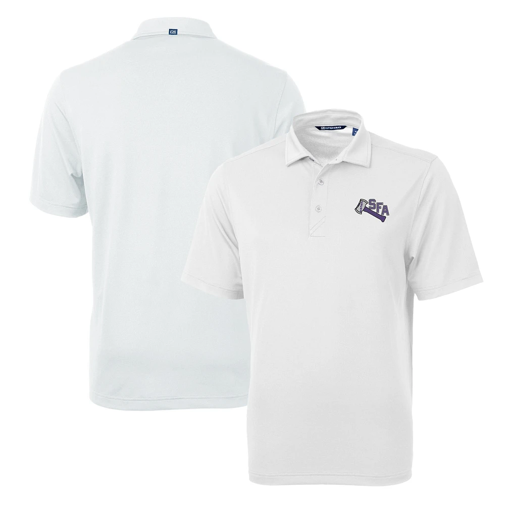 Men's Cutter & Buck Stephen F Austin Lumberjacks Team Logo Virtue Eco Pique Recycled Polo
