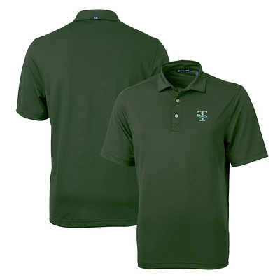 Men's Cutter & Buck Green Tulane Wave Team Logo Virtue Eco Pique Recycled Polo