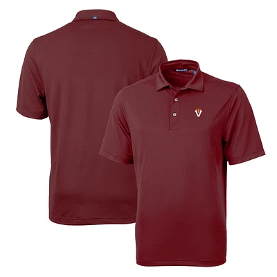 Men's Cutter & Buck Maroon Virginia Tech Hokies Team Logo Virtue Eco Pique Recycled Polo