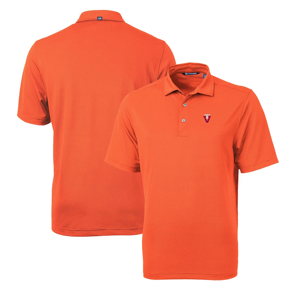 Men's Cutter & Buck Virginia Tech Hokies Team Logo Virtue Eco Pique Recycled Polo