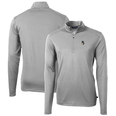 Men's Cutter & Buck Michigan State Spartans Virtue Eco Pique Recycled Quarter-Zip Pullover Top