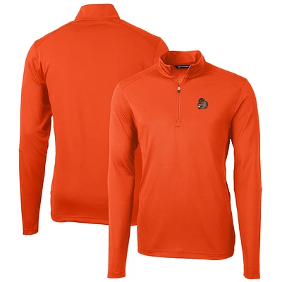 Men's Cutter & Buck Oregon State Beavers Virtue Eco Pique Recycled Quarter-Zip Pullover Top