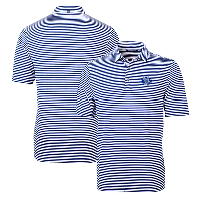Men's Cutter & Buck Royal Air Force Falcons Throwback Logo Virtue Eco Pique Stripe Recycled Polo