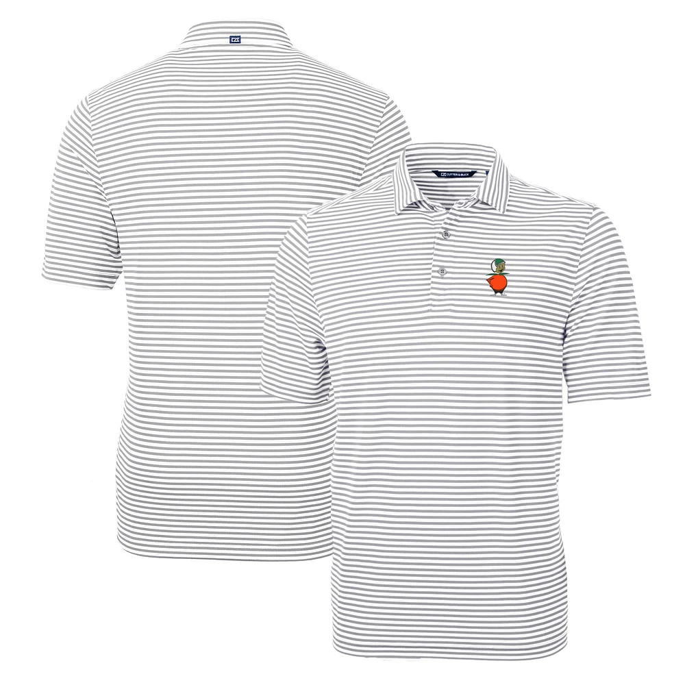 Men's Cutter & Buck UCF Knights Throwback Logo Virtue Eco Pique Stripe Recycled Polo