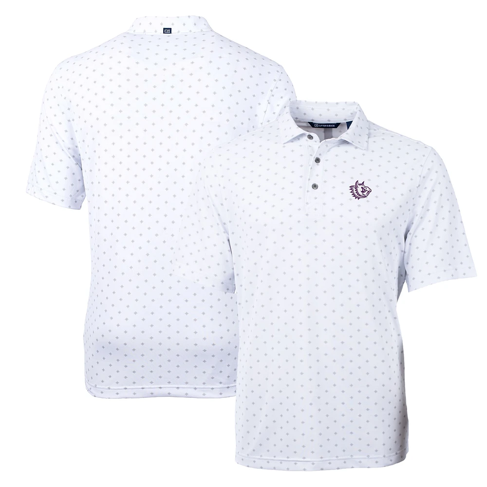 Men's Cutter & Buck TCU Horned Frogs Virtue Eco Pique Tile Recycled Polo