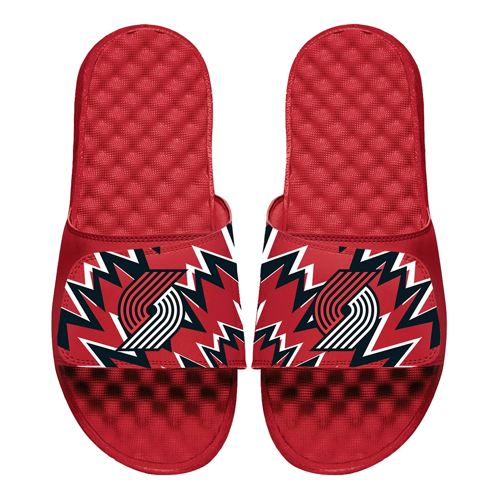 ISlide Red Portland Trail Blazers High Energy Slide Sandals