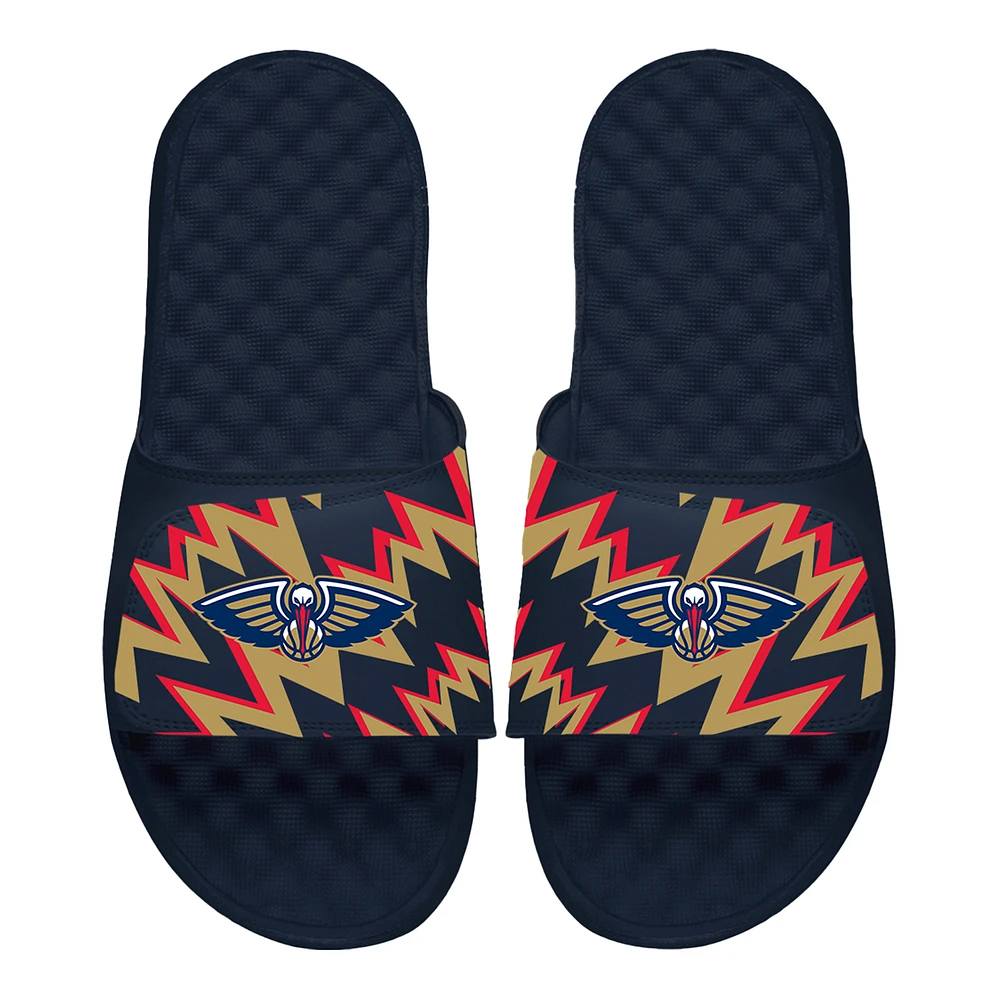 ISlide Navy New Orleans Pelicans High Energy Slide Sandals