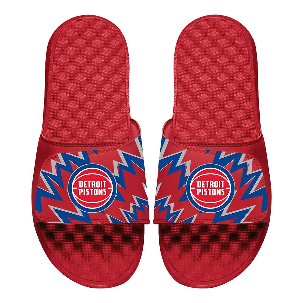 ISlide Red Detroit Pistons High Energy Slide Sandals