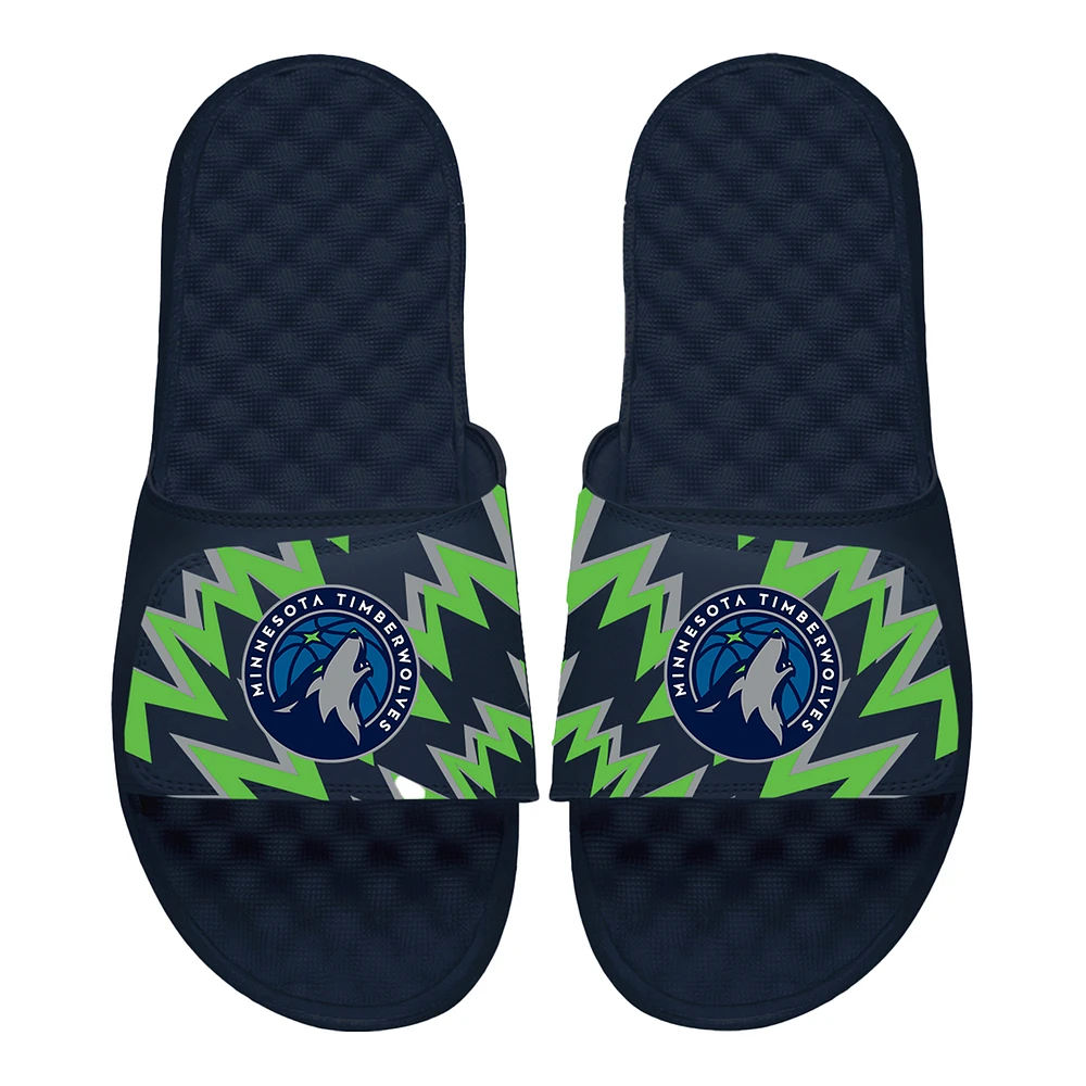 Youth ISlide Black Minnesota Timberwolves High Energy Slide Sandals