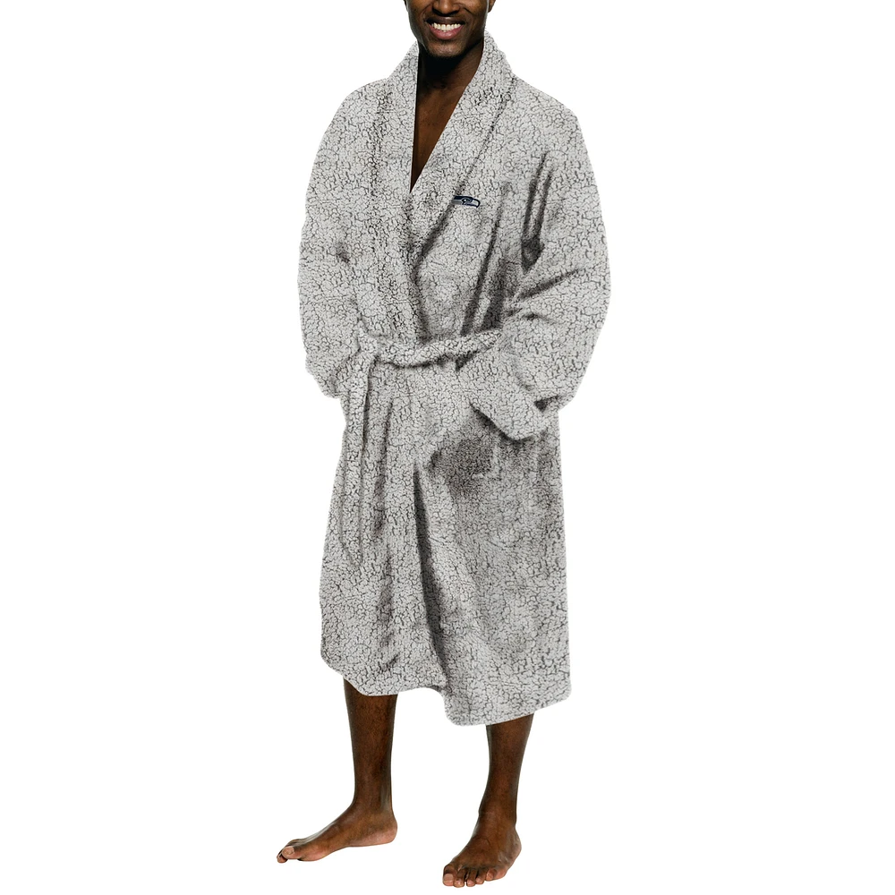 Men's The Northwest Group Gray Seattle Seahawks Sherpa Bath Robe