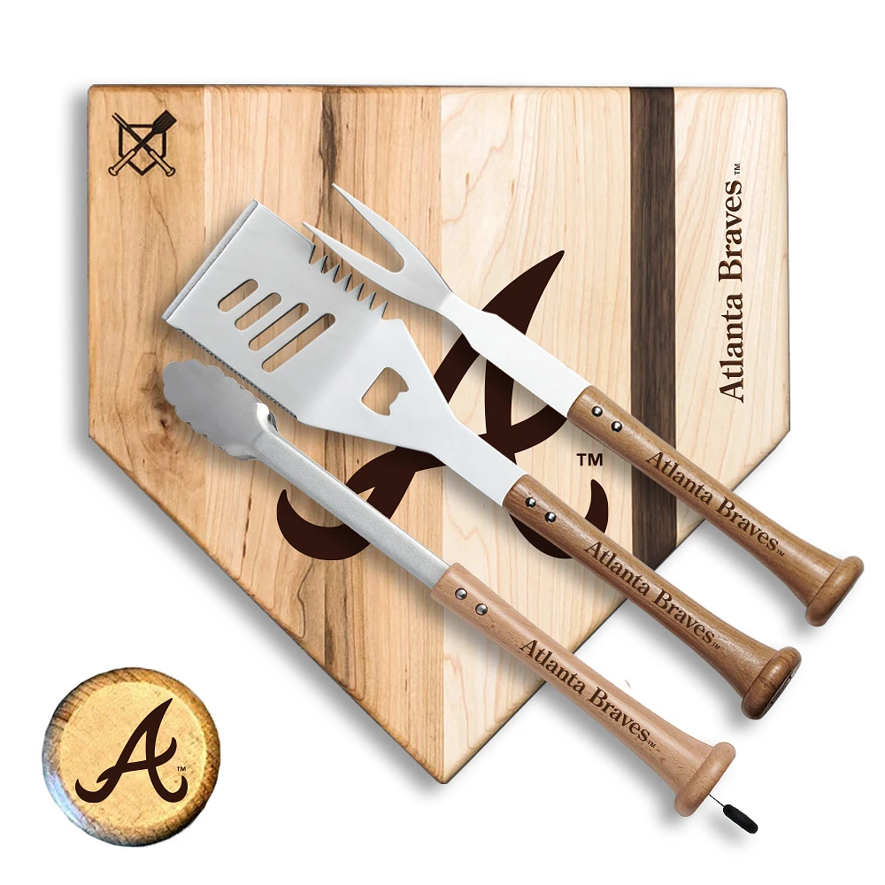 Baseball BBQ Atlanta Braves 12'' Silver Slugger Combo Set