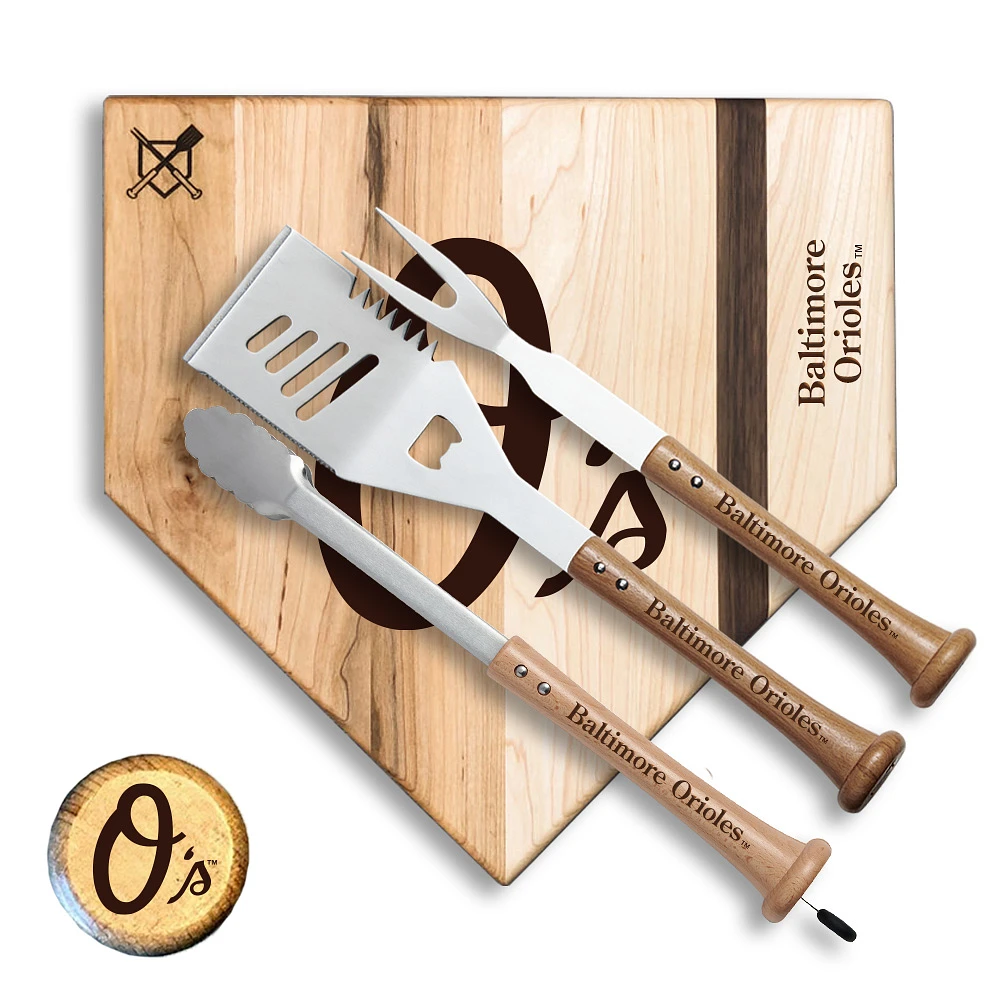 Baseball BBQ Baltimore Orioles 12'' Silver Slugger Combo Set
