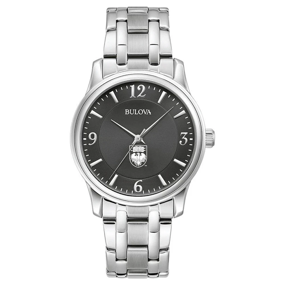 Men's Bulova Black UChicago Maroons Stainless Steel Corporate Collection Watch