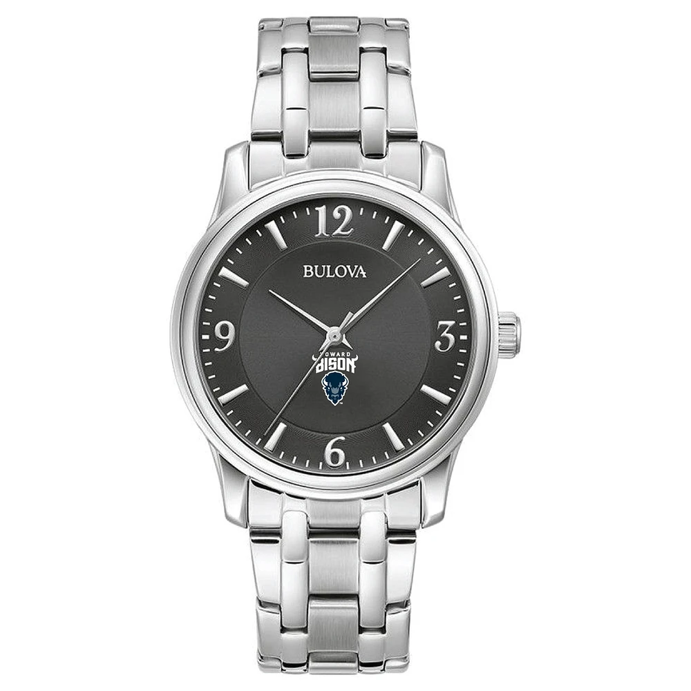 Men's Bulova Black Howard Bison Stainless Steel Corporate Collection Watch