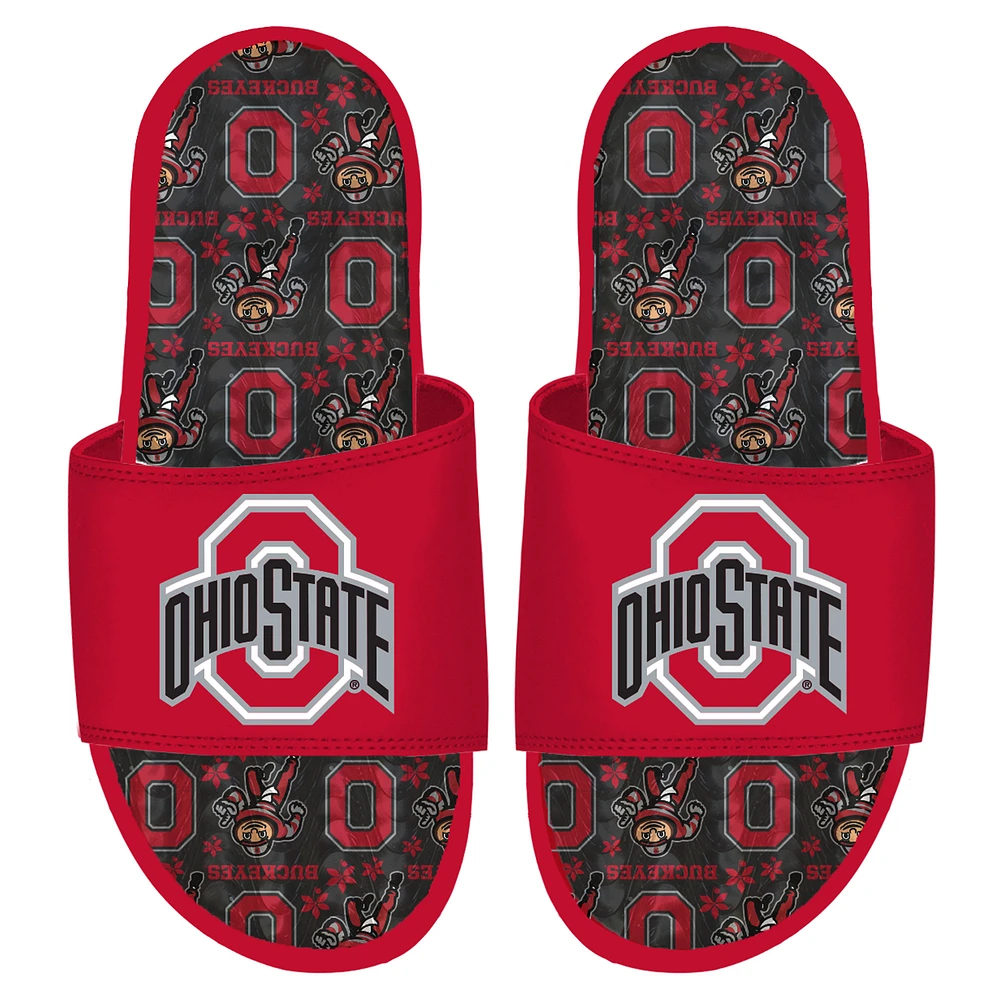 Youth ISlide Ohio State Buckeyes Team Pattern Gel Slide Sandals