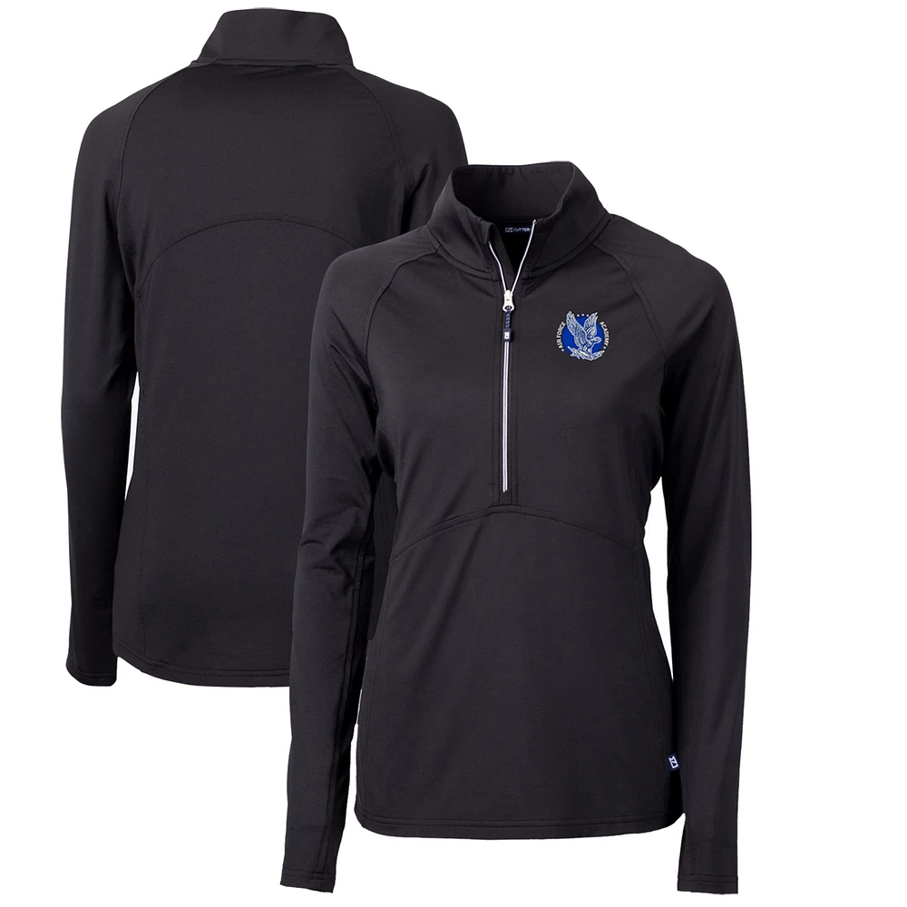 Women's Cutter & Buck Air Force Falcons Adapt Eco Knit Stretch Recycled Half-Zip Pullover Top