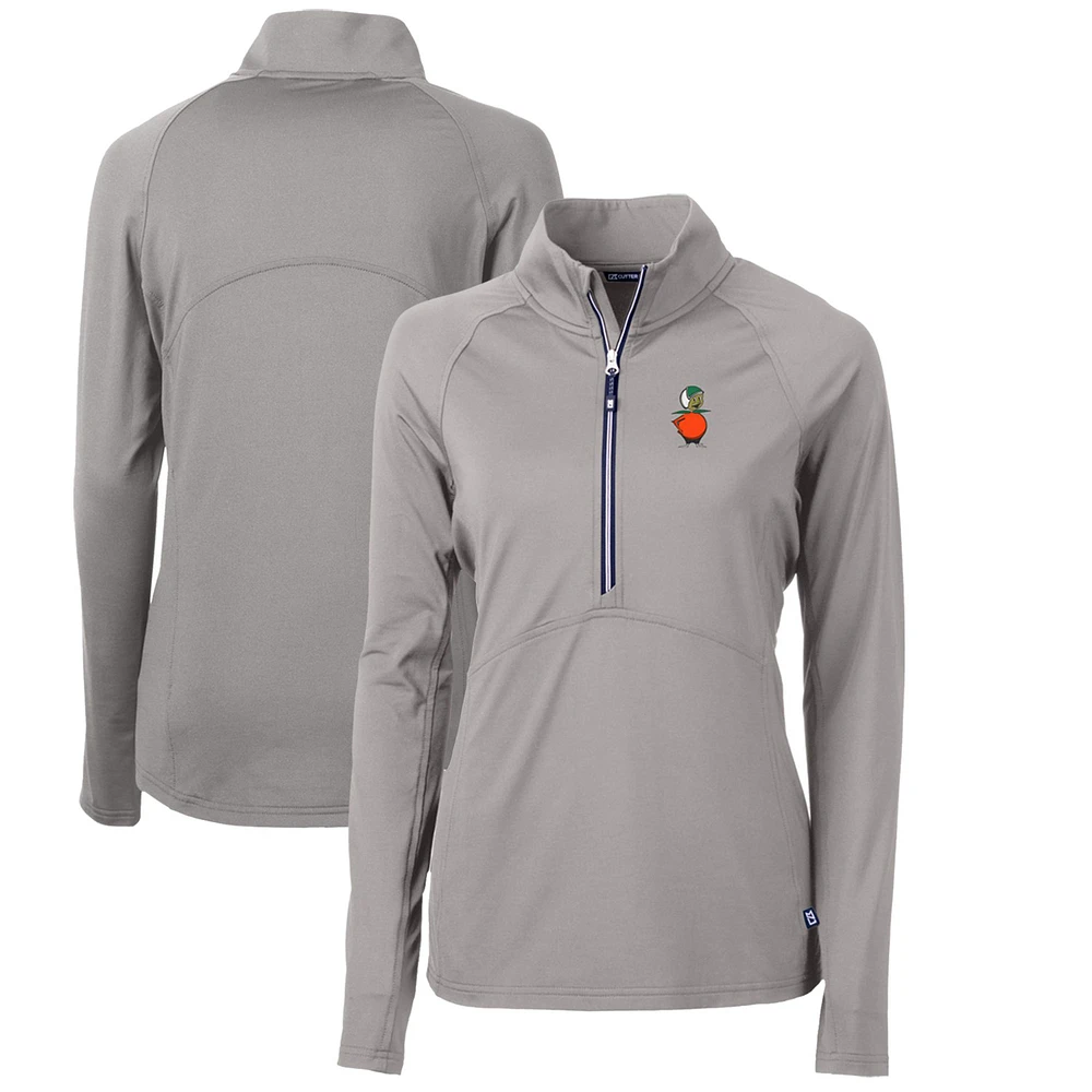 Women's Cutter & Buck UCF Knights Adapt Eco Knit Stretch Recycled Half-Zip Pullover Top