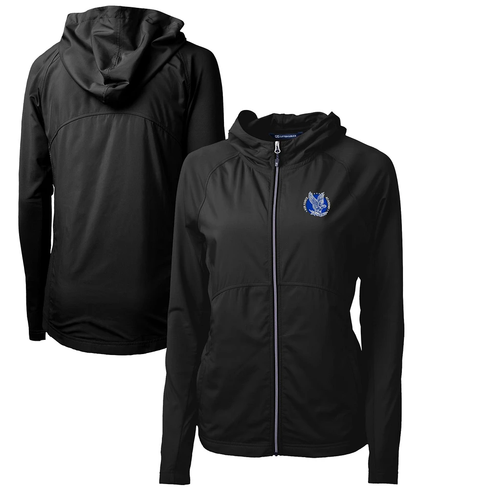 Women's Cutter & Buck Air Force Falcons Adapt Eco Knit Hybrid Recycled Full-Zip Hoodie
