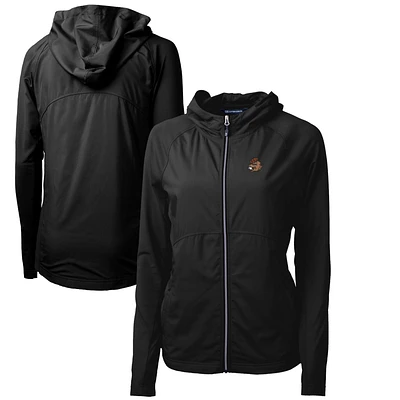 Women's Cutter & Buck Oregon State Beavers Adapt Eco Knit Hybrid Recycled Full-Zip Hoodie