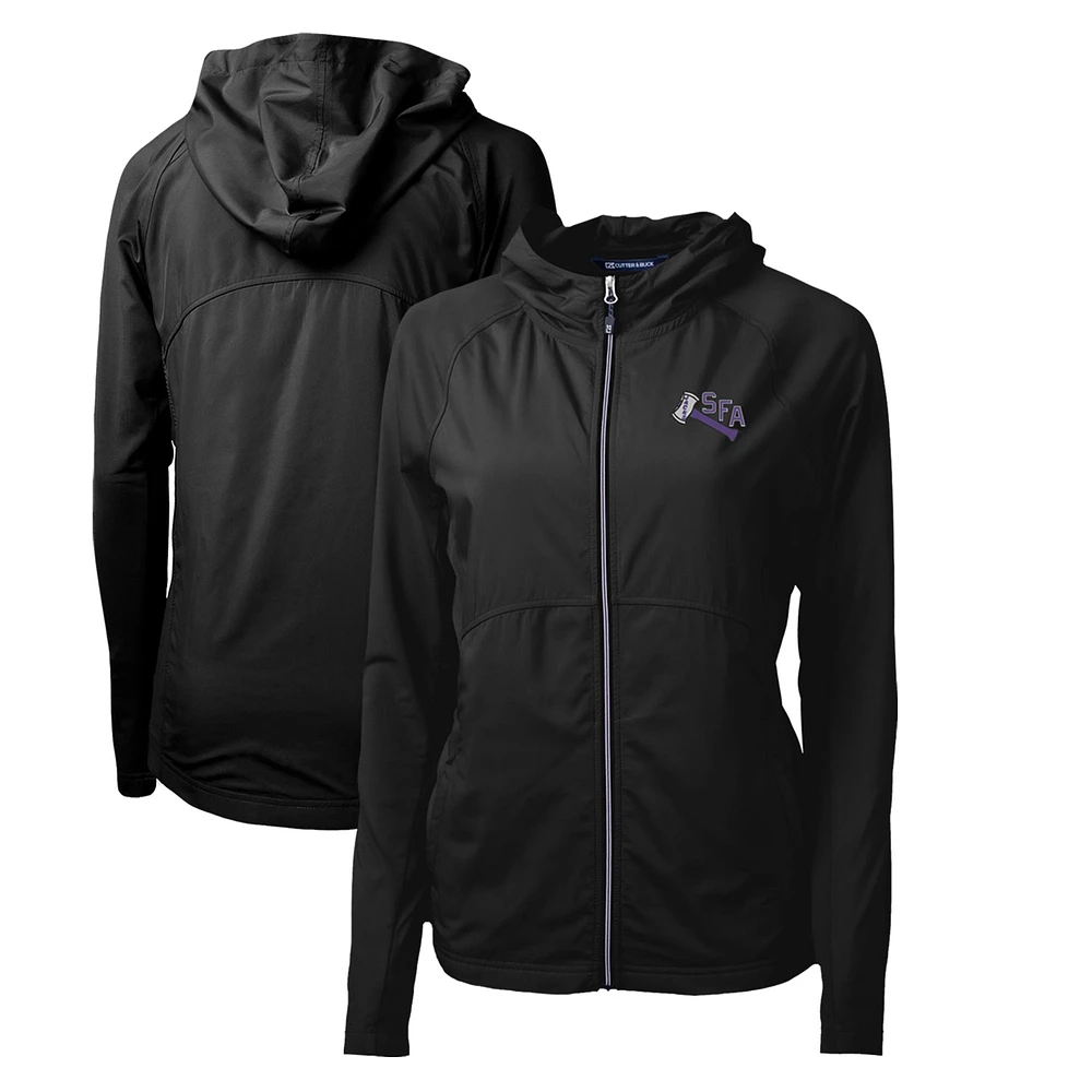 Women's Cutter & Buck Stephen F Austin Lumberjacks Adapt Eco Knit Hybrid Recycled Full-Zip Hoodie