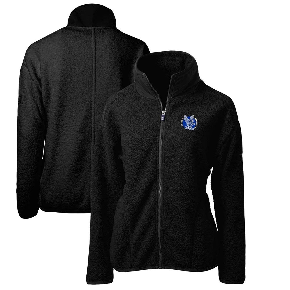 Women's Cutter & Buck Black Air Force Falcons Cascade Eco Sherpa Full-Zip Fleece Jacket