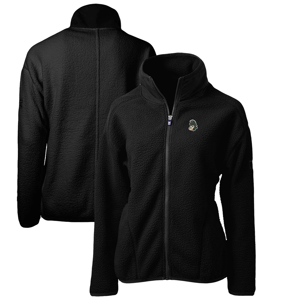 Women's Cutter & Buck Black Michigan State Spartans Cascade Eco Sherpa Full-Zip Fleece Jacket