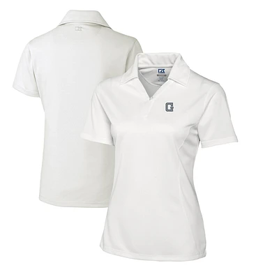 Women's Cutter & Buck White Georgetown Hoyas CB DryTec Genre Textured Solid Polo