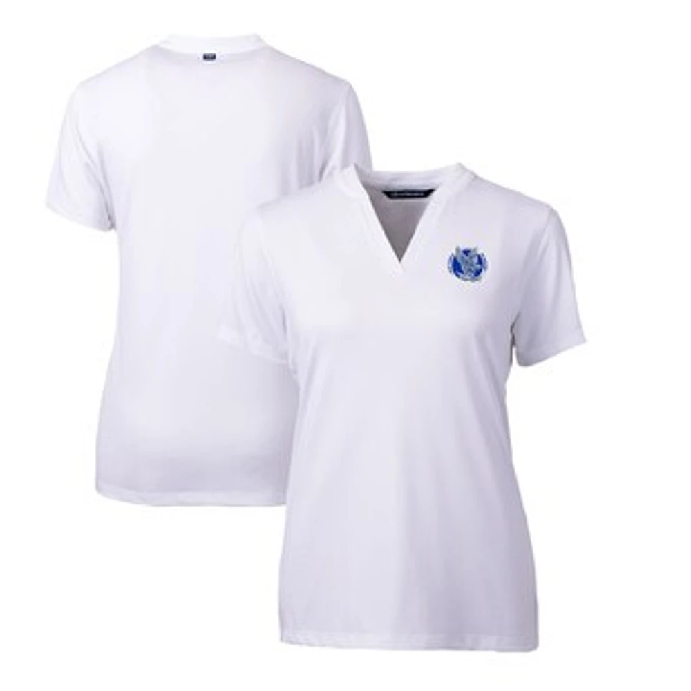 Women's Cutter & Buck White Air Force Falcons Forge Stretch Blade V-Neck Top