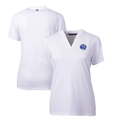 Women's Cutter & Buck White Air Force Falcons Forge Stretch Blade V-Neck Top
