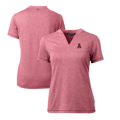 Women's Cutter & Buck Heather Crimson Alabama Tide Forge Stretch Blade V-Neck Top