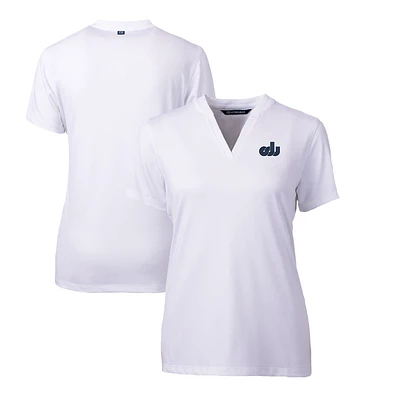 Women's Cutter & Buck White Old Dominion Monarchs Forge Stretch Blade V-Neck Top