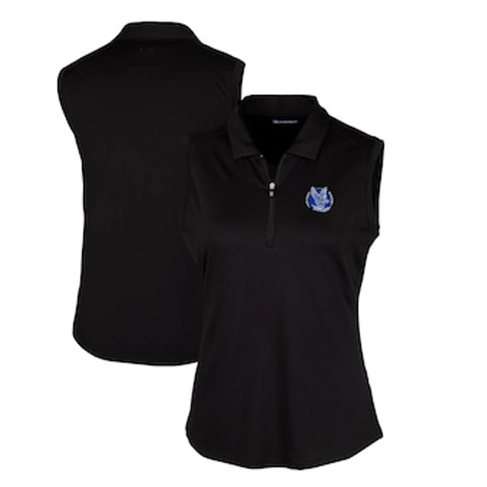 Women's Cutter & Buck Black Air Force Falcons Forge Stretch Sleeveless Polo