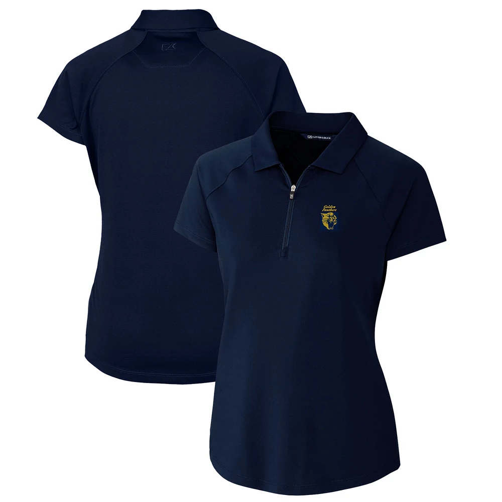 Women's Cutter & Buck Navy FIU Panthers Forge Stretch Polo