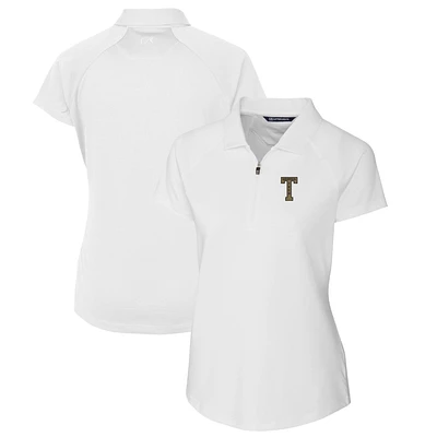 Women's Cutter & Buck White Georgia Tech Yellow Jackets Forge Stretch Polo