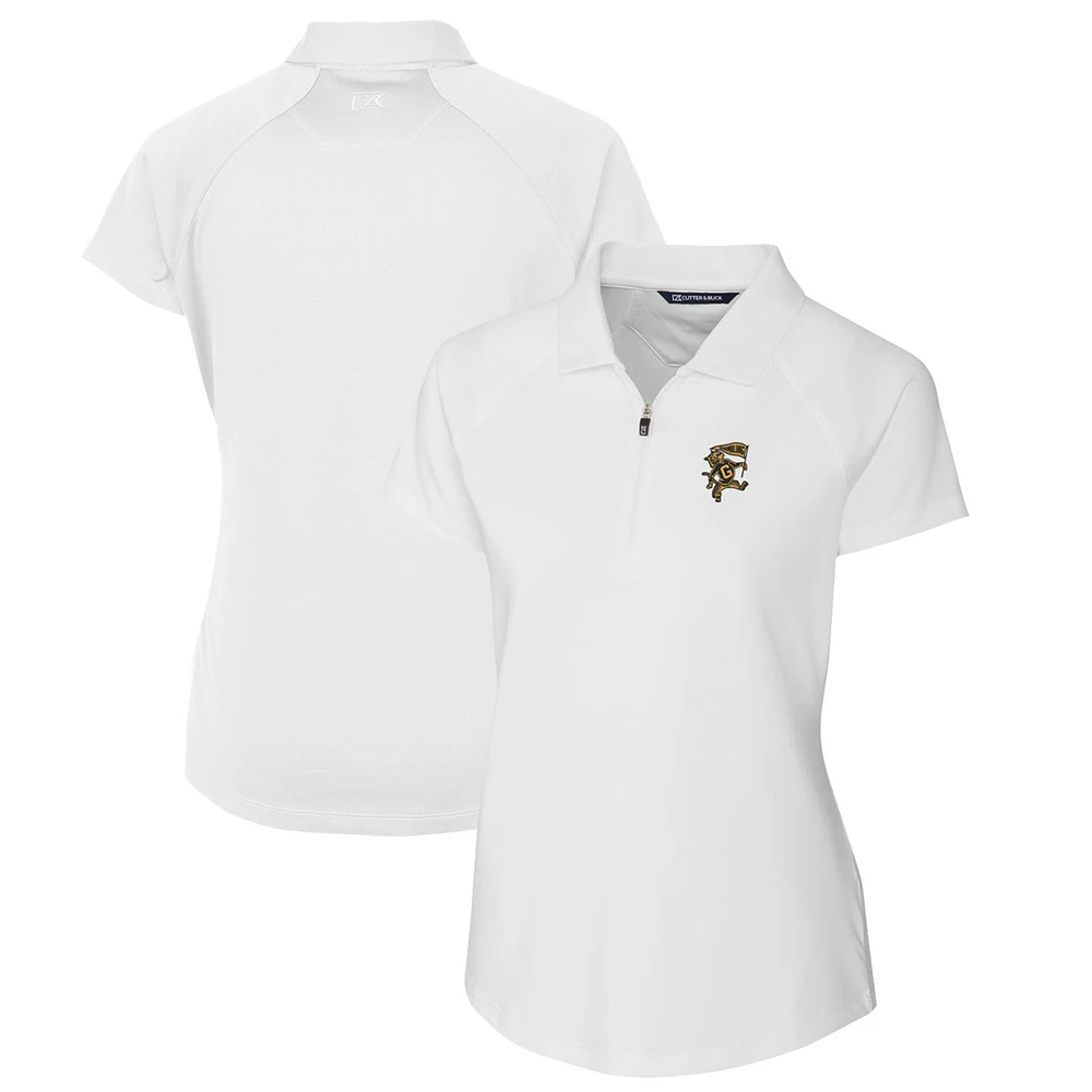 Women's Cutter & Buck White Grambling Tigers Forge Stretch Polo