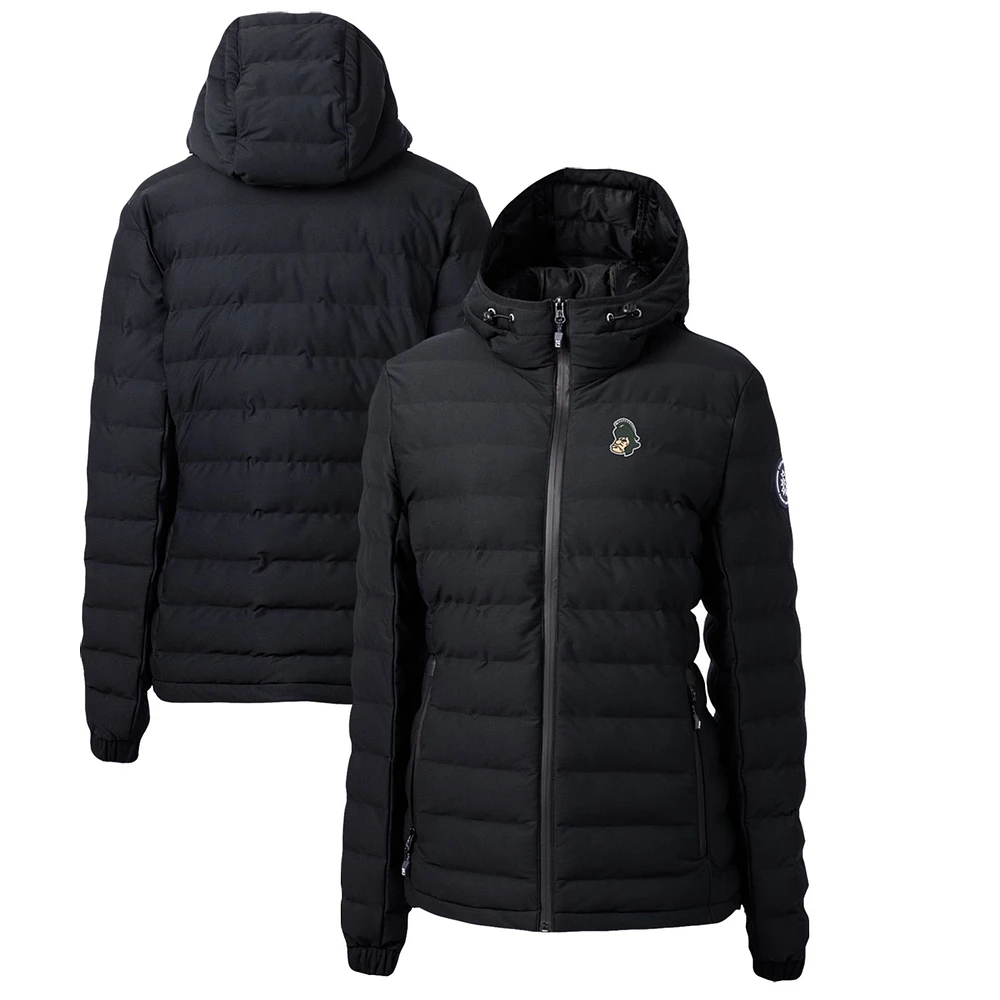 Women's Cutter & Buck Black Michigan State Spartans Mission Ridge Repreve Eco Insulated Full-Zip Puffer Jacket