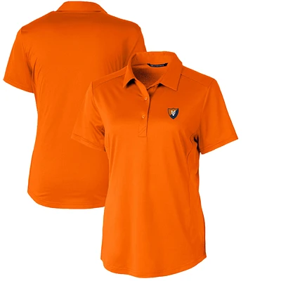 Women's Cutter & Buck Orange Illinois Fighting Illini Vault Prospect Textured Stretch Polo