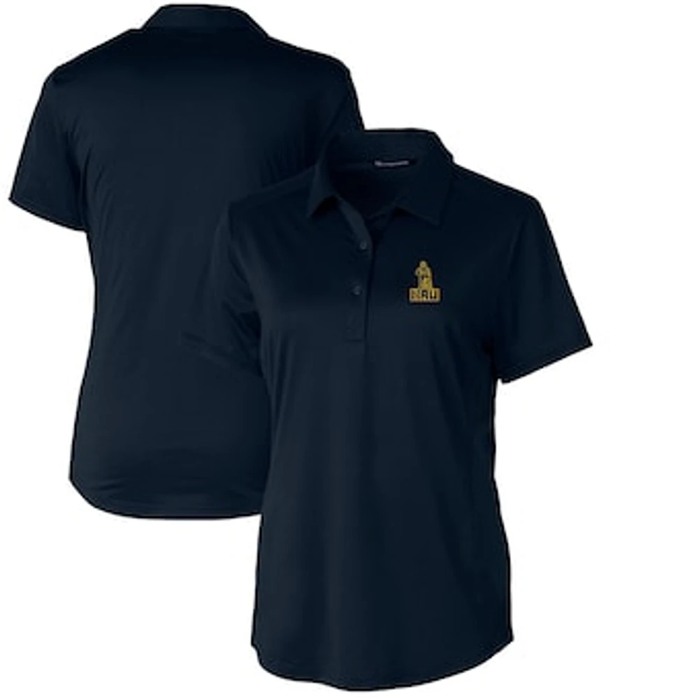 Women's Cutter & Buck Navy Northern Arizona Lumberjacks Vault Prospect Textured Stretch Polo