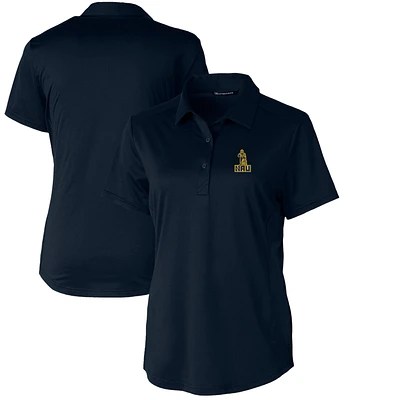 Women's Cutter & Buck Navy Northern Arizona Lumberjacks Vault Prospect Textured Stretch Polo