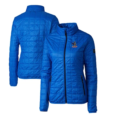 Women's Cutter & Buck Royal Delaware Fightin' Blue Hens Vault Rainier PrimaLoft Eco Insulated Full-Zip Puffer Jacket