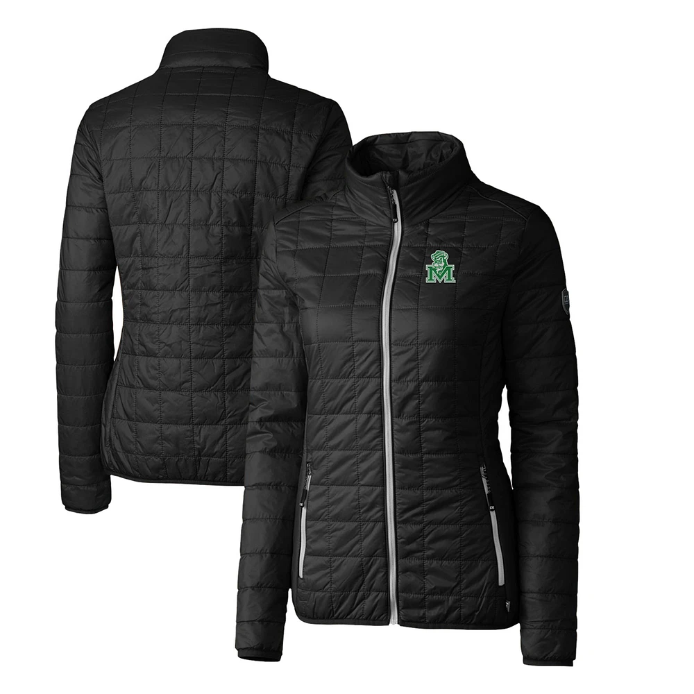 Women's Cutter & Buck Marshall Thundering Herd Vault Rainier PrimaLoft Eco Insulated Full-Zip Puffer Jacket