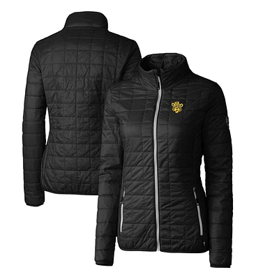 Women's Cutter & Buck Black Missouri Tigers Vault Rainier PrimaLoft Eco Insulated Full-Zip Puffer Jacket