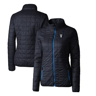 Women's Cutter & Buck Navy Villanova Wildcats Vault Rainier PrimaLoft Eco Insulated Full-Zip Puffer Jacket