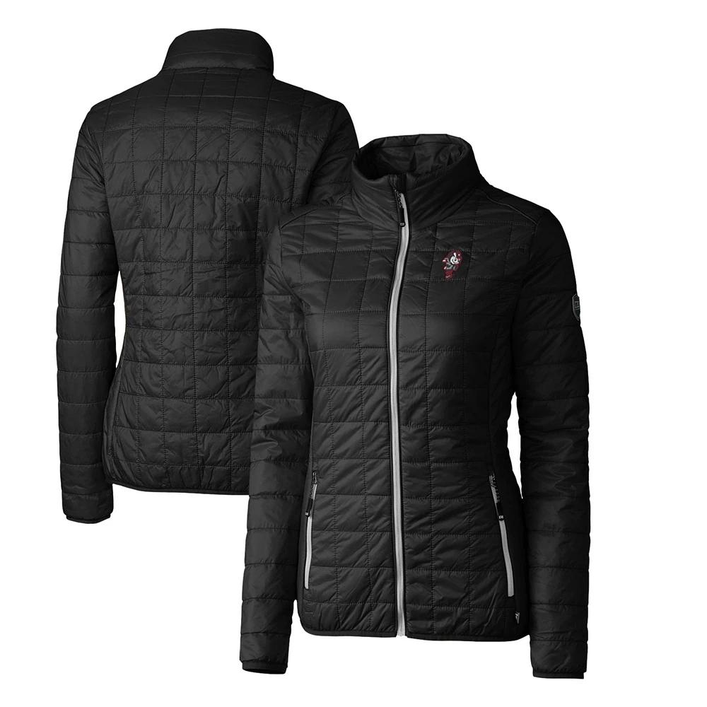 Women's Cutter & Buck Ohio State Buckeyes Vault Rainier PrimaLoft Eco Insulated Full-Zip Puffer Jacket
