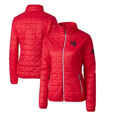Women's Cutter & Buck Red Western Kentucky Hilltoppers Vault Rainier PrimaLoft Eco Insulated Full-Zip Puffer Jacket