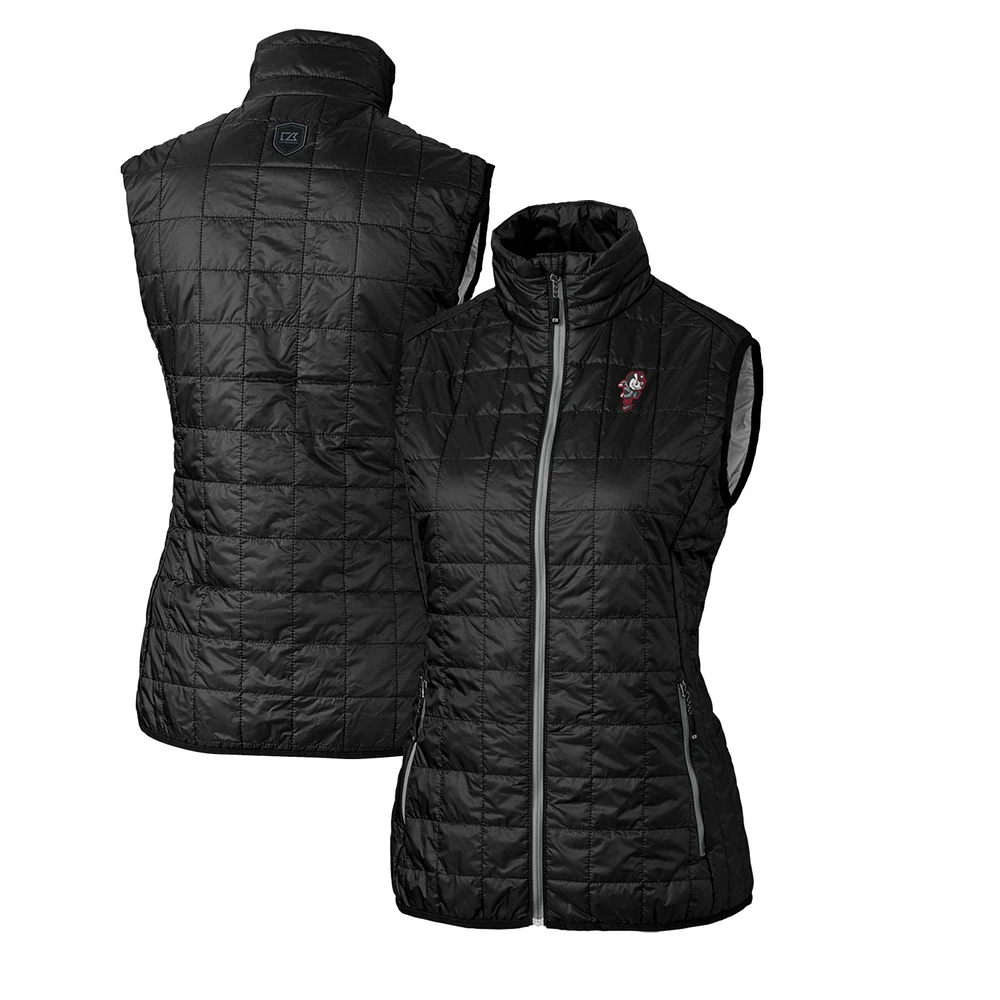 Women's Cutter & Buck Ohio State Buckeyes Vault Rainier PrimaLoft Eco Full-Zip Puffer Vest