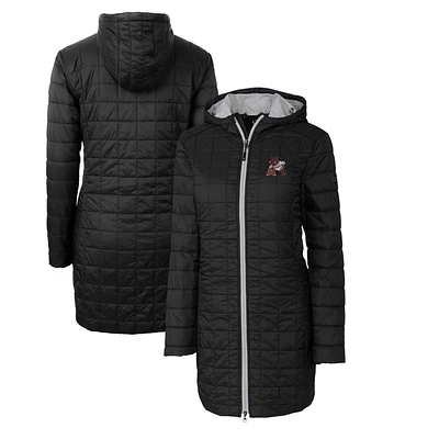 Women's Cutter & Buck Black Arkansas Razorbacks Vault Rainier Primaloft Eco Hooded Long Coat