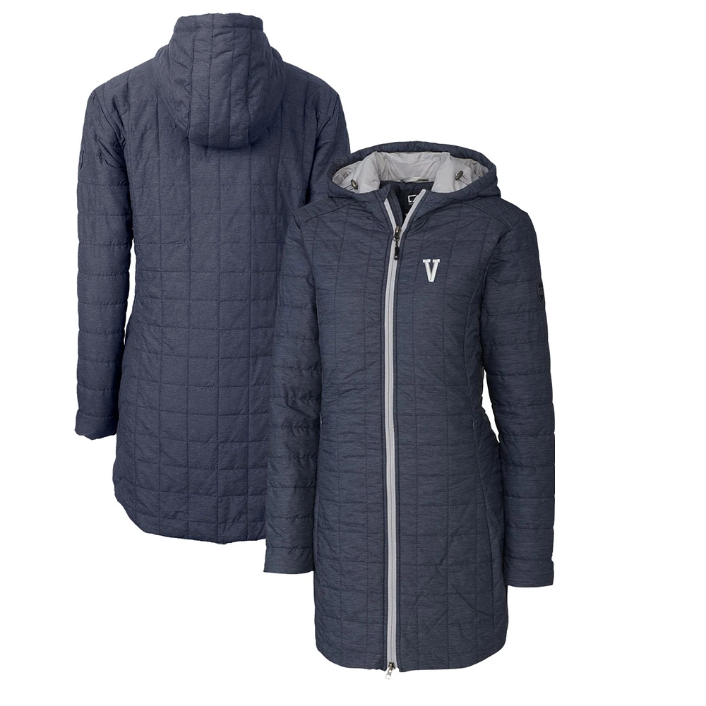 Women's Cutter & Buck Heather Navy Villanova Wildcats Vault Rainier Primaloft Eco Hooded Long Coat